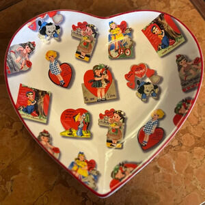 Rosanna Vintage Inspired postcards Heart Shaped Dish